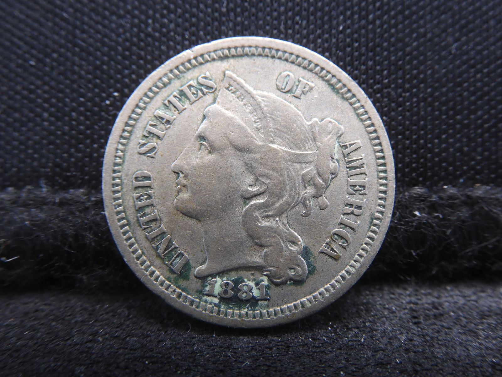 1881 Three 3 Cent Nickel - XF (1 of 2)