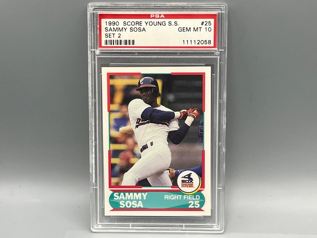 1990 Score Young Superstars Sammy Sosa Set 2 RC #25 PSA GEM MT 10 (1 of 2)