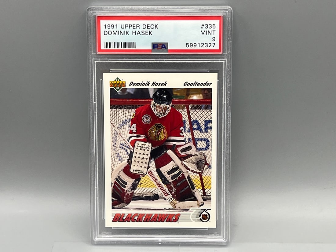 1991 Upper Deck Dominik Hasek RC #335 PSA MINT 9 (1 of 2)