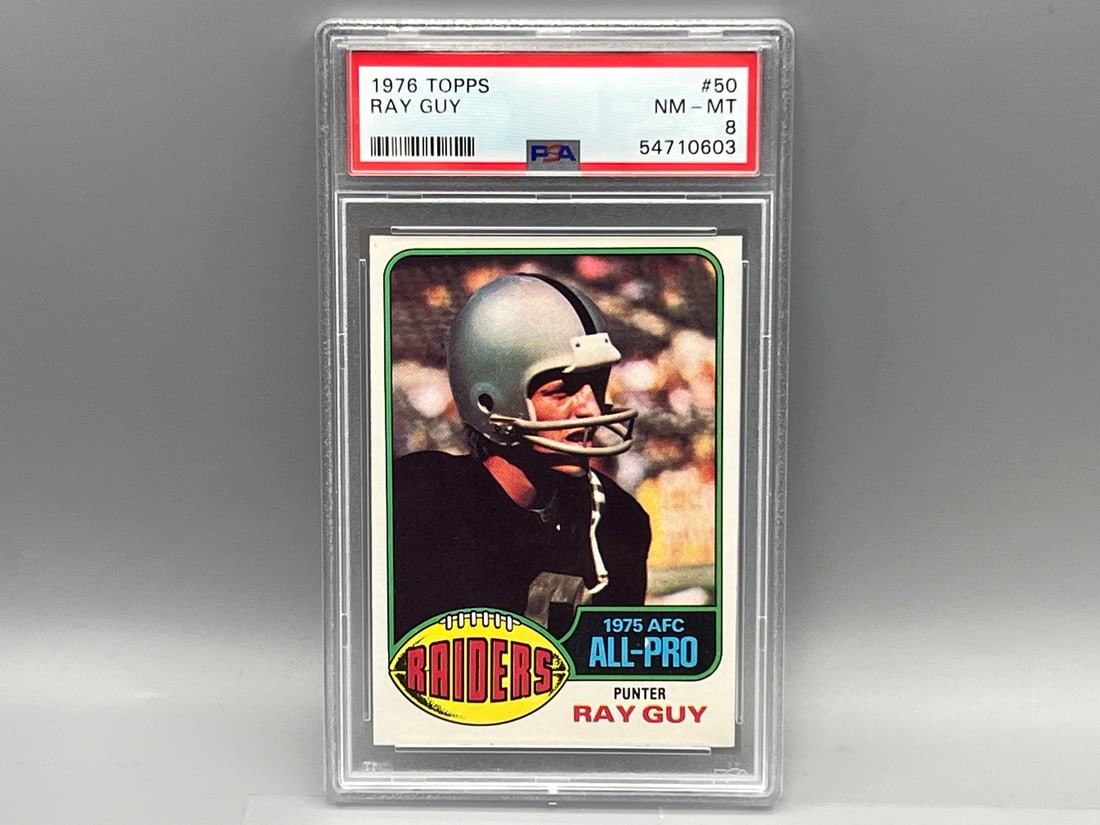 1976 Topps Ray Guy #50 PSA NM-MT 8 (1 of 2)