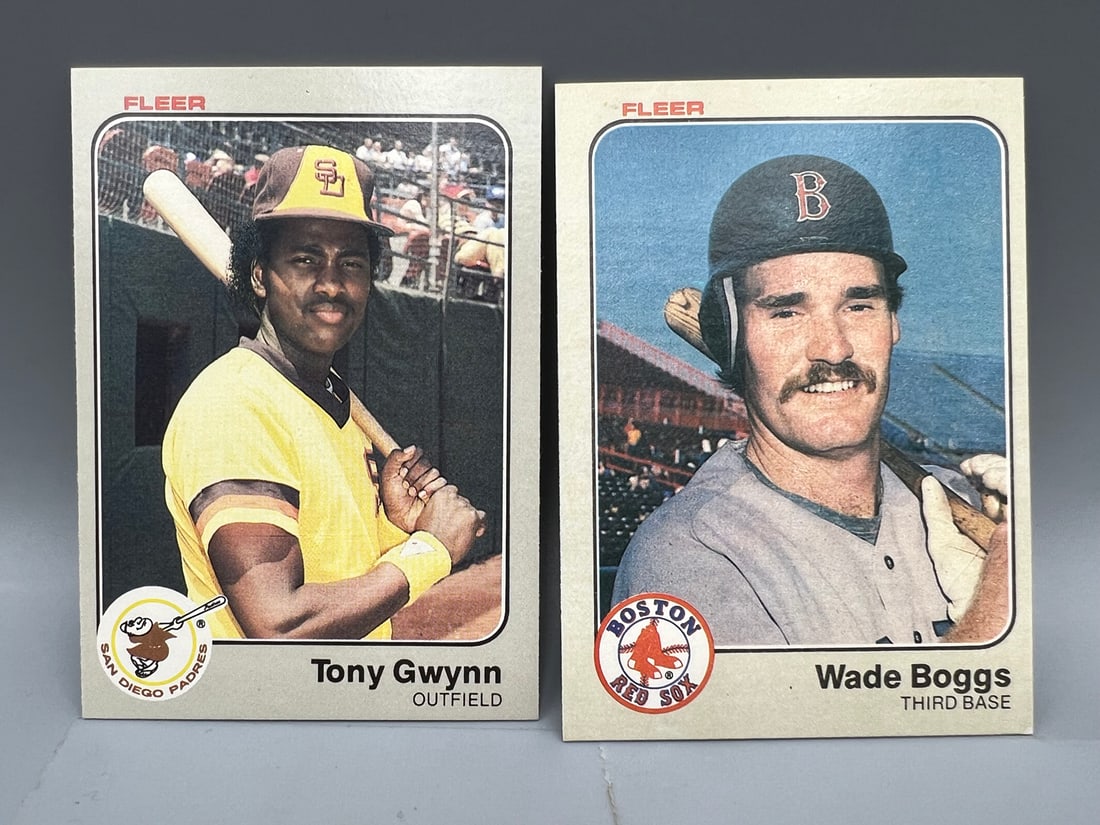 1983 Fleer Tony Gwynn RC #360 & Wade Boggs RC #179: 1983 Fleer Tony Gwynn RC #360 & Wade Boggs RC #179