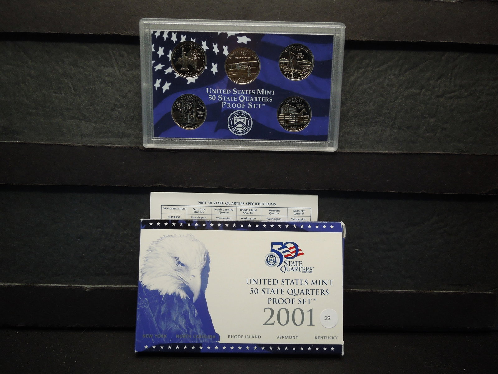 2001-S U.S. Mint 50 State Quarters Proof Set OGP With COA (1 of 4)