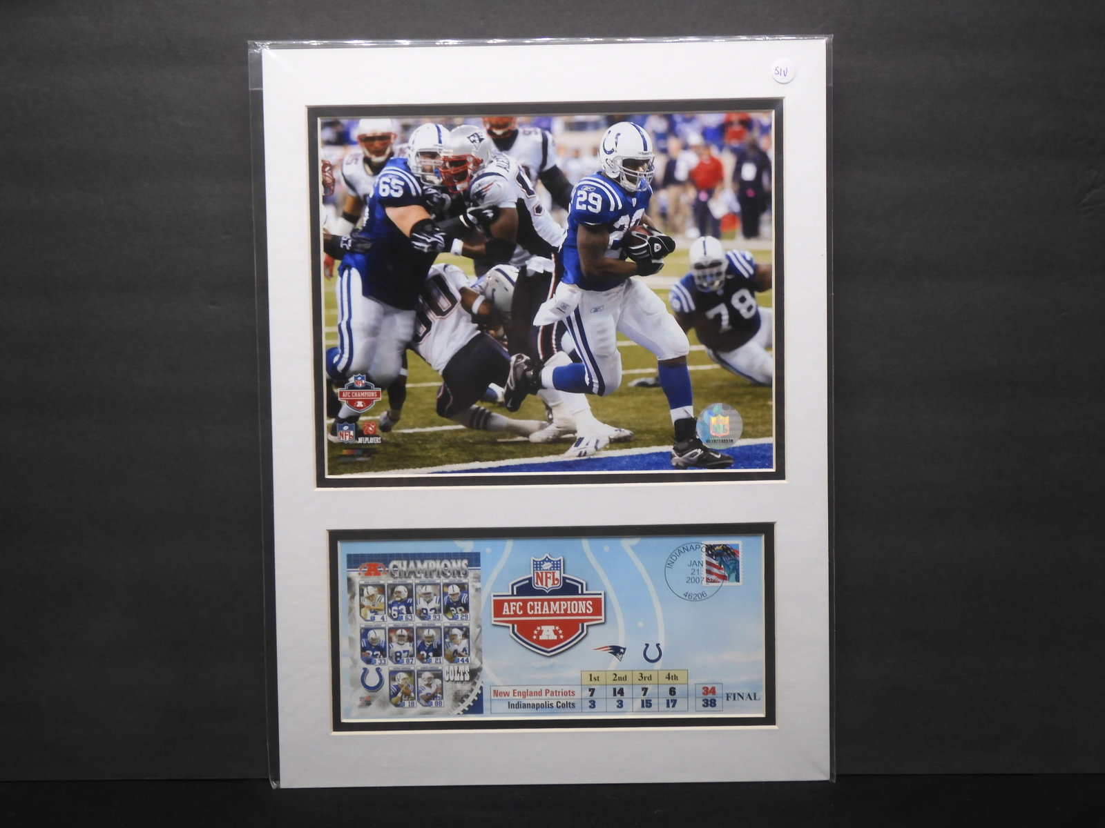 Joseph Addai Indianapolis Colts 2006 AFC Champions Print: Joseph Addai Indianapolis Colts 2006 AFC Champions Print
