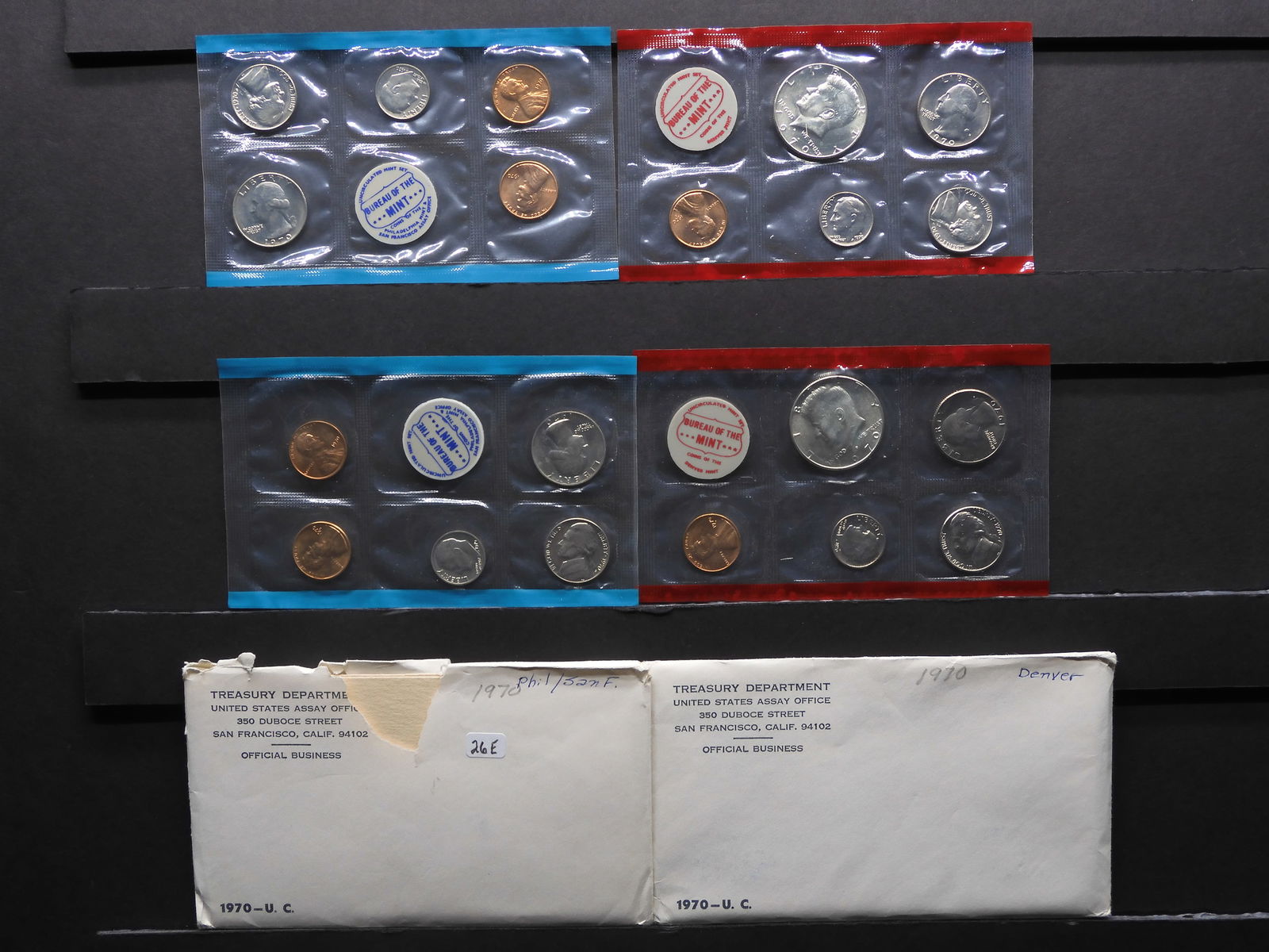 1970 – (2) US Mint Sets, (P, D & S) in OGP (1 of 7)