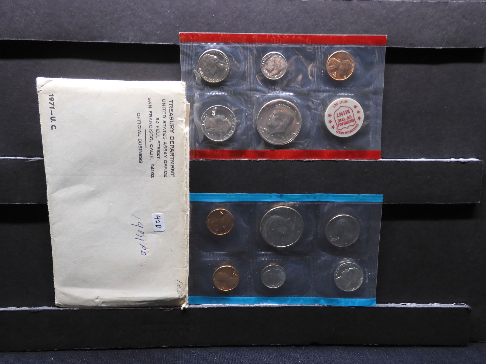 1971 US Mint Sets, (P & D) in OGP (1 of 5)