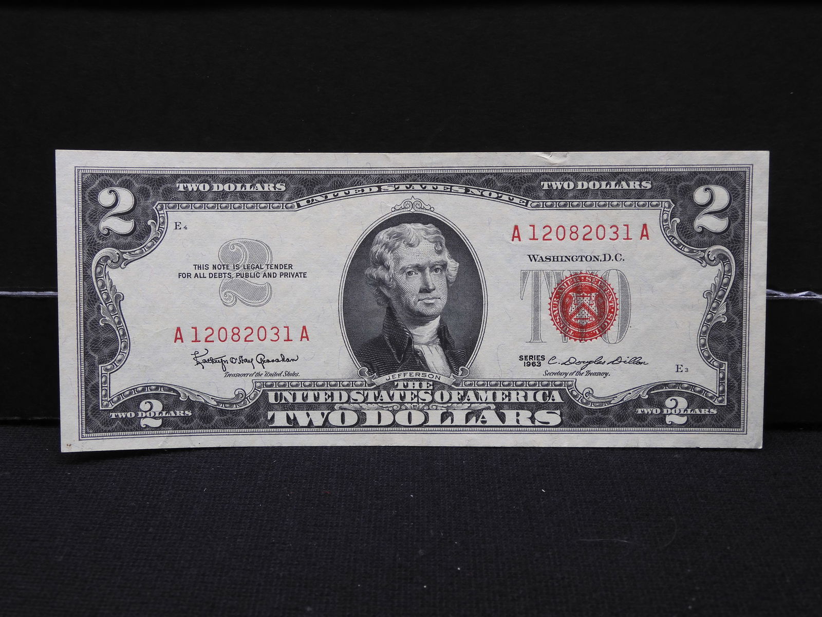 1963 Red Seal $2 Note. SUPER CRISP. UNC (1 of 3)