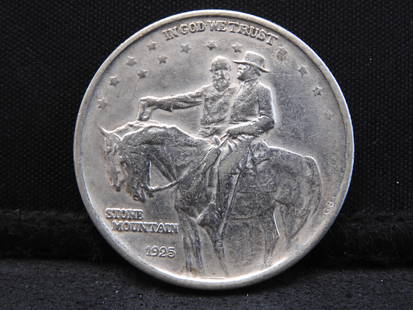 1925 Stone Mountain Half Dollar - Avg. Circ: 1925 Stone Mountain Half Dollar - Avg. Circ