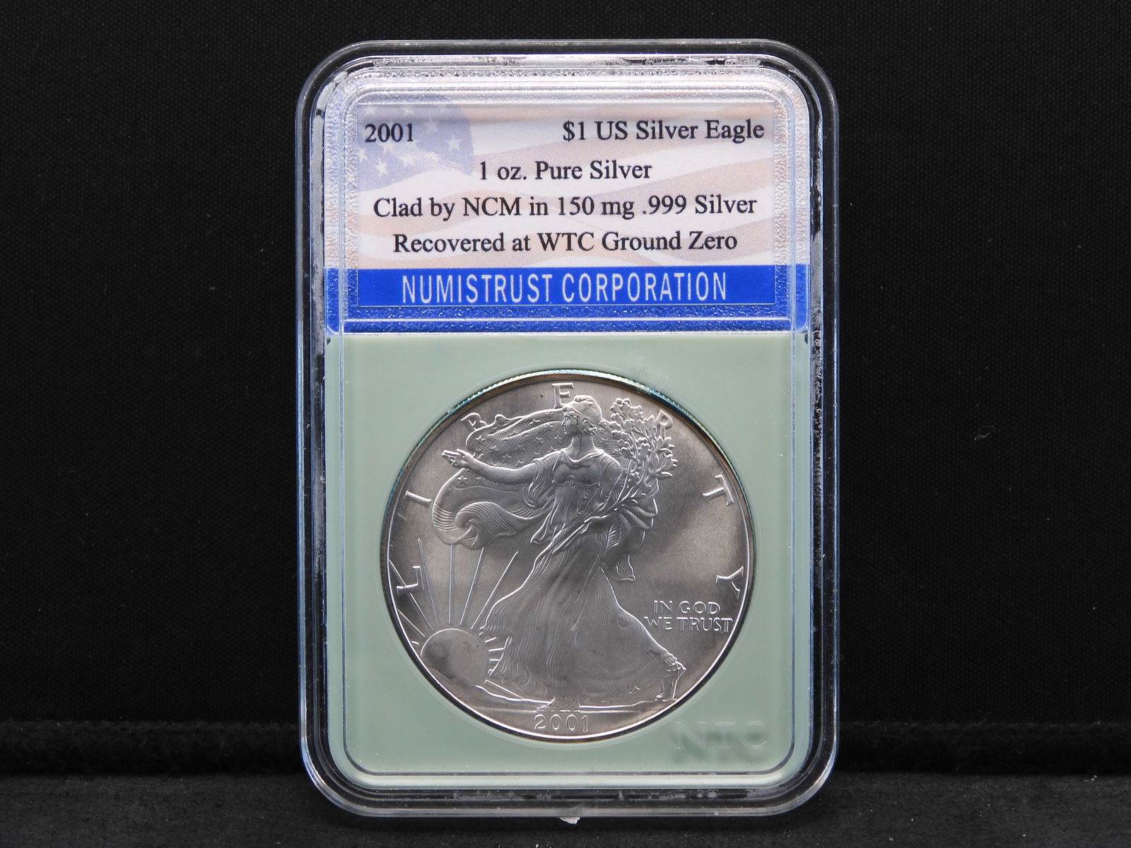 2001 American Silver Eagle - Recovered at WTC Ground Zero (1 of 4)