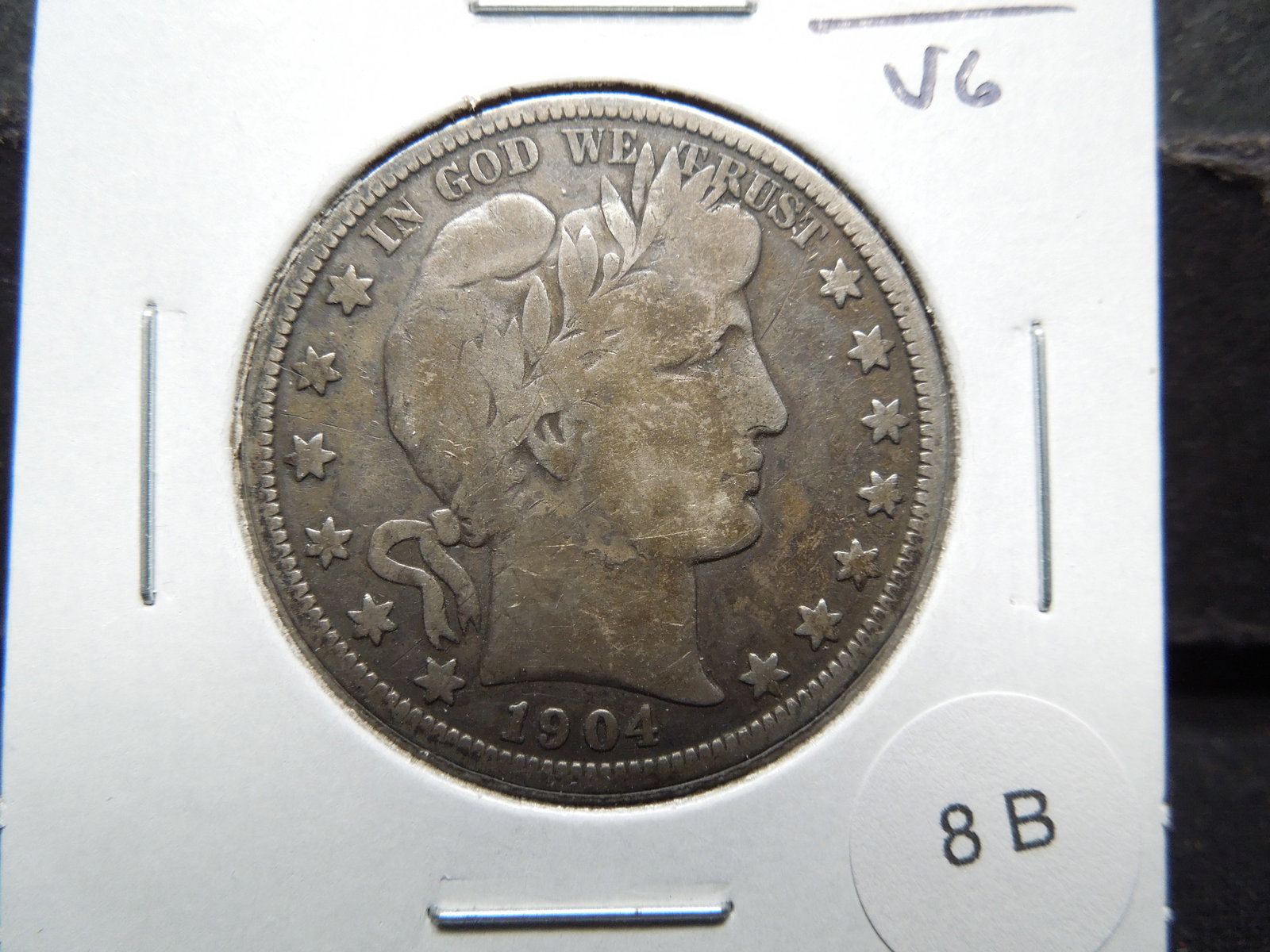 1904-O Barber Half Dollar. VG. (1 of 3)