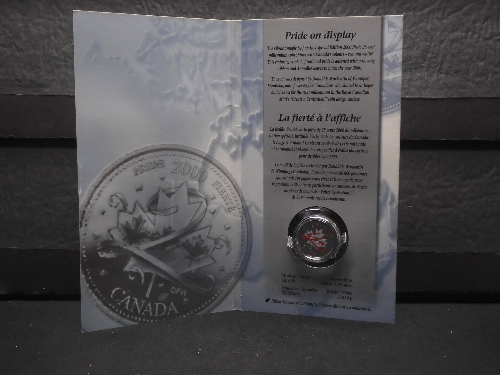 Pride on Display 2000 25 Cent Millennium Coin 50,000 Minted (1 of 5)