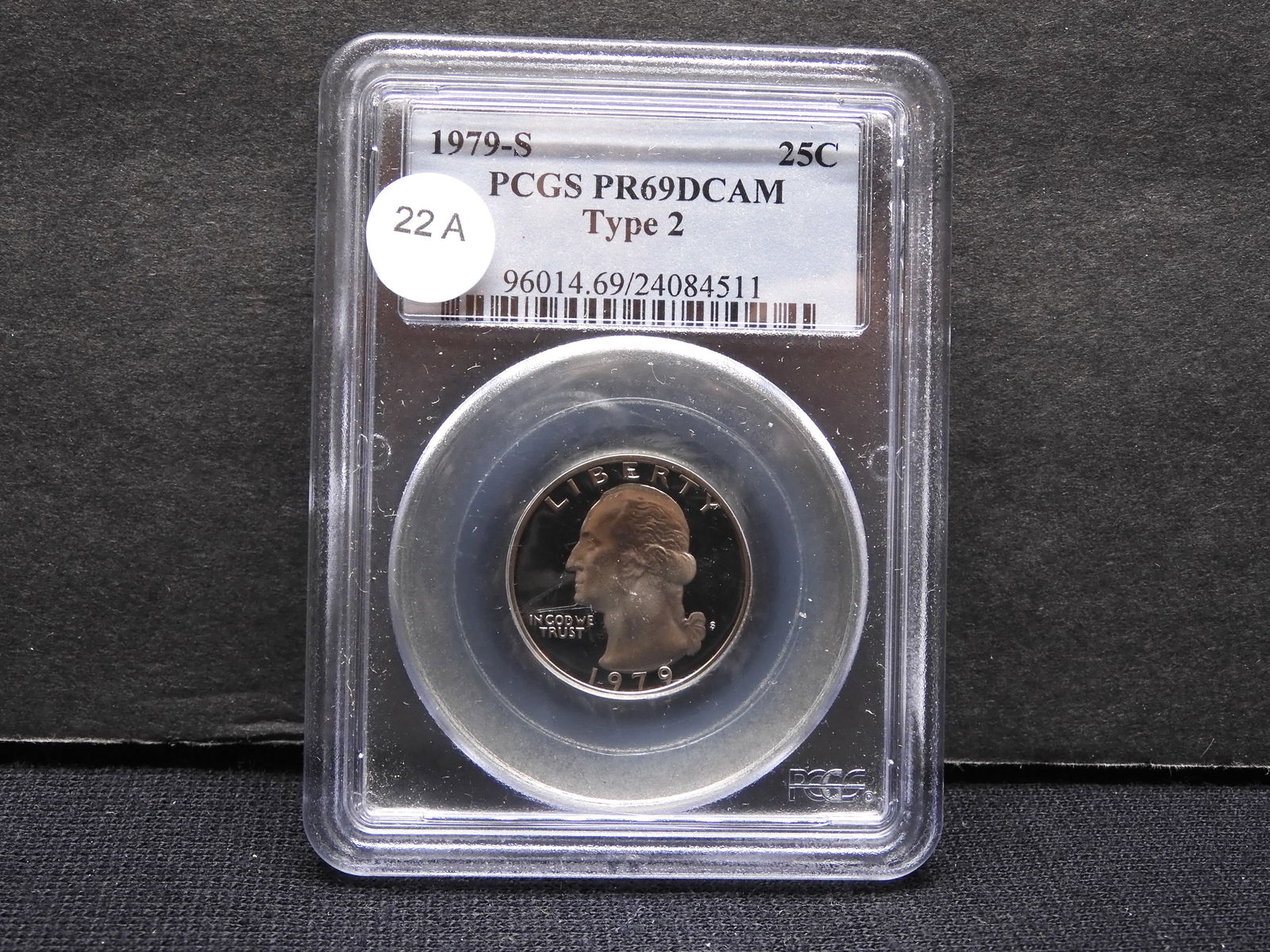 1979-S Washington Quarter.  Slabbed by PCGS (Top Grader) As Proof 69, Deep Cameo.  The elusive Type (1 of 4)