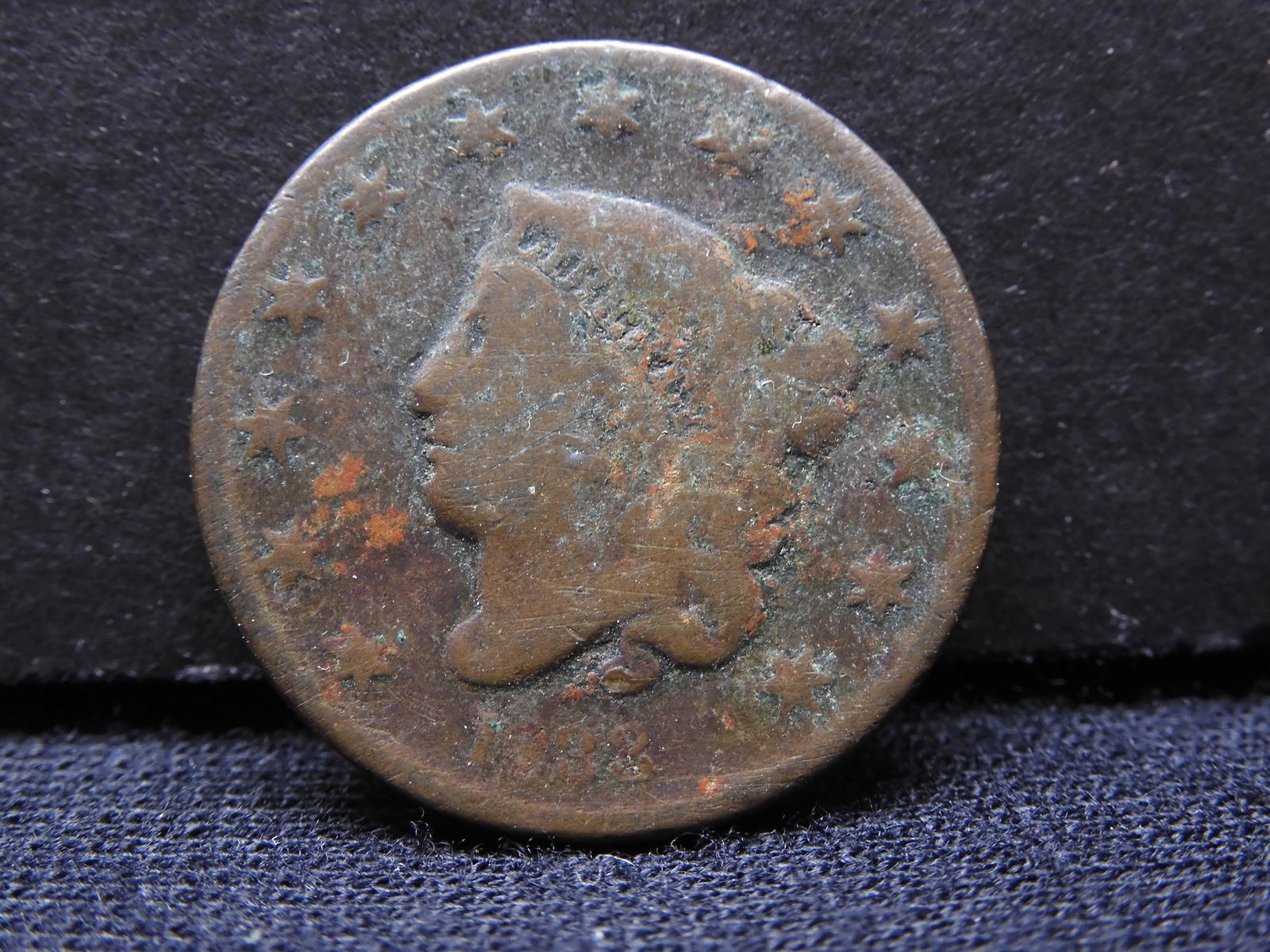 1838 United States Matron Head Large Cent. (1 of 2)