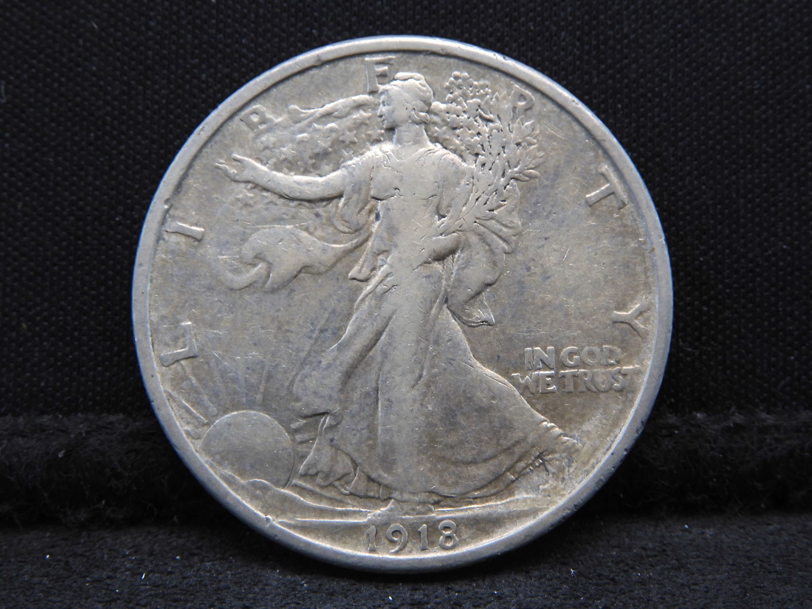 1918 Walking Liberty Silver Half Dollar - VF/XF Condition! (1 of 2)