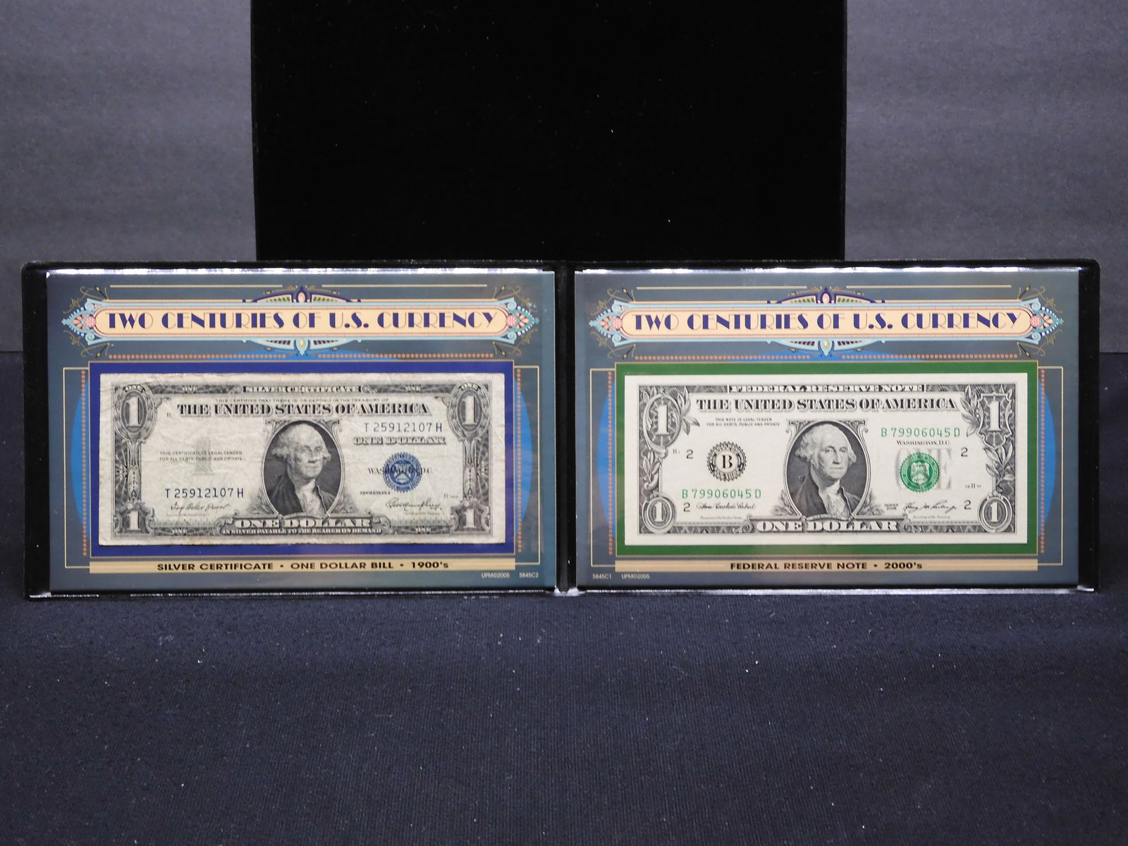 2 Centuries of U.S. Currency - Series 1935-E & Series 2006 $1.00 Notes in Folder (1 of 6)