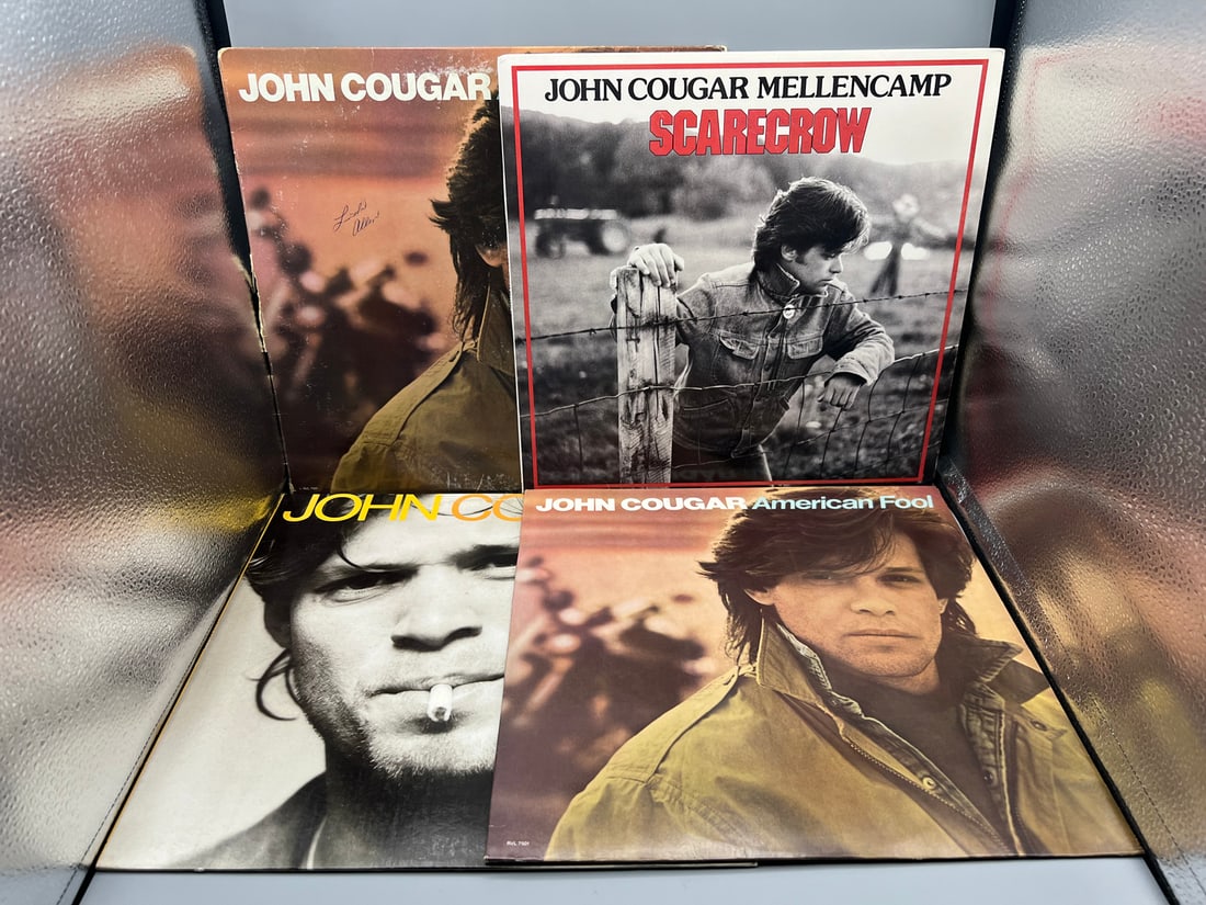 Lot of (4) Assorted John Cougar Mellencamp Vinyl Albums - Varying Conditions: Lot of (4) Assorted John Cougar Mellencamp Vinyl Albums - Varying Conditions