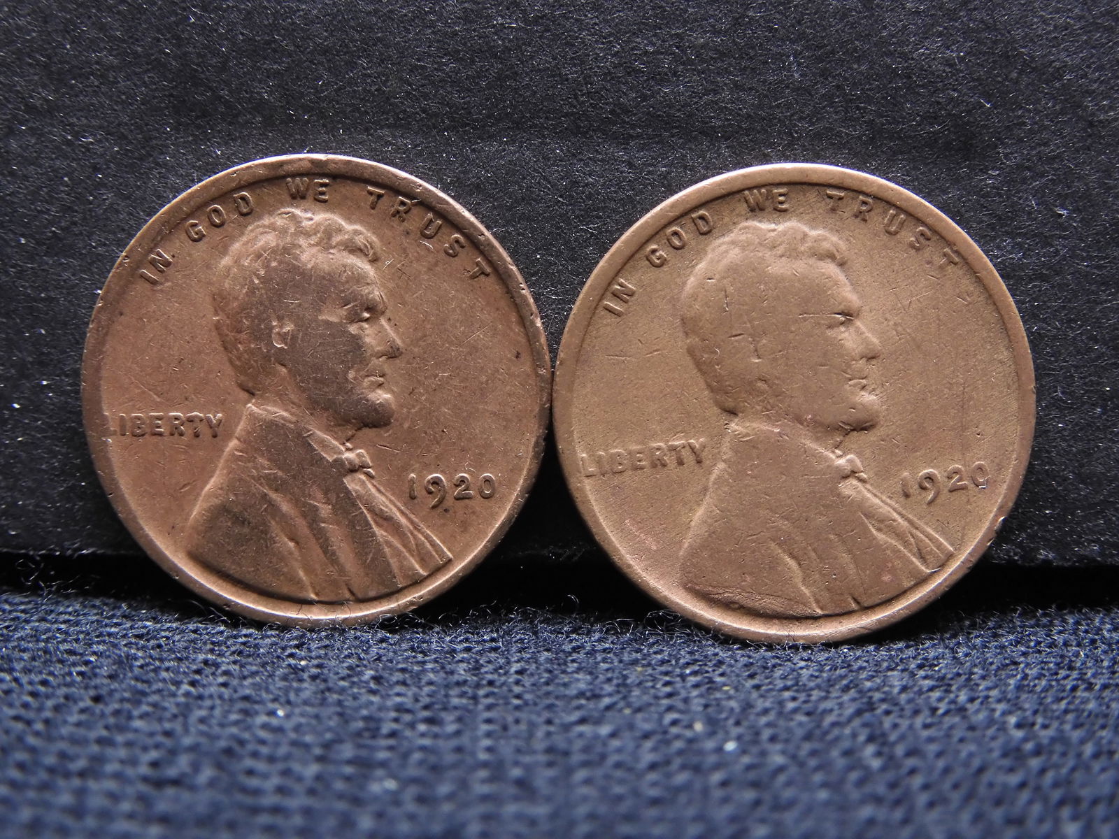 2-1920 Copper wheat pennies, 103 Years old! (1 of 2)