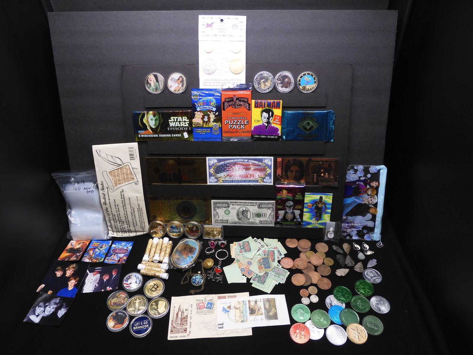 Grandpa's Huge Treasure's-Silver dimes-Rings-Tokens-Vials-Foreign coins-Vintage Tax stamps-Mardi (1 of 12)