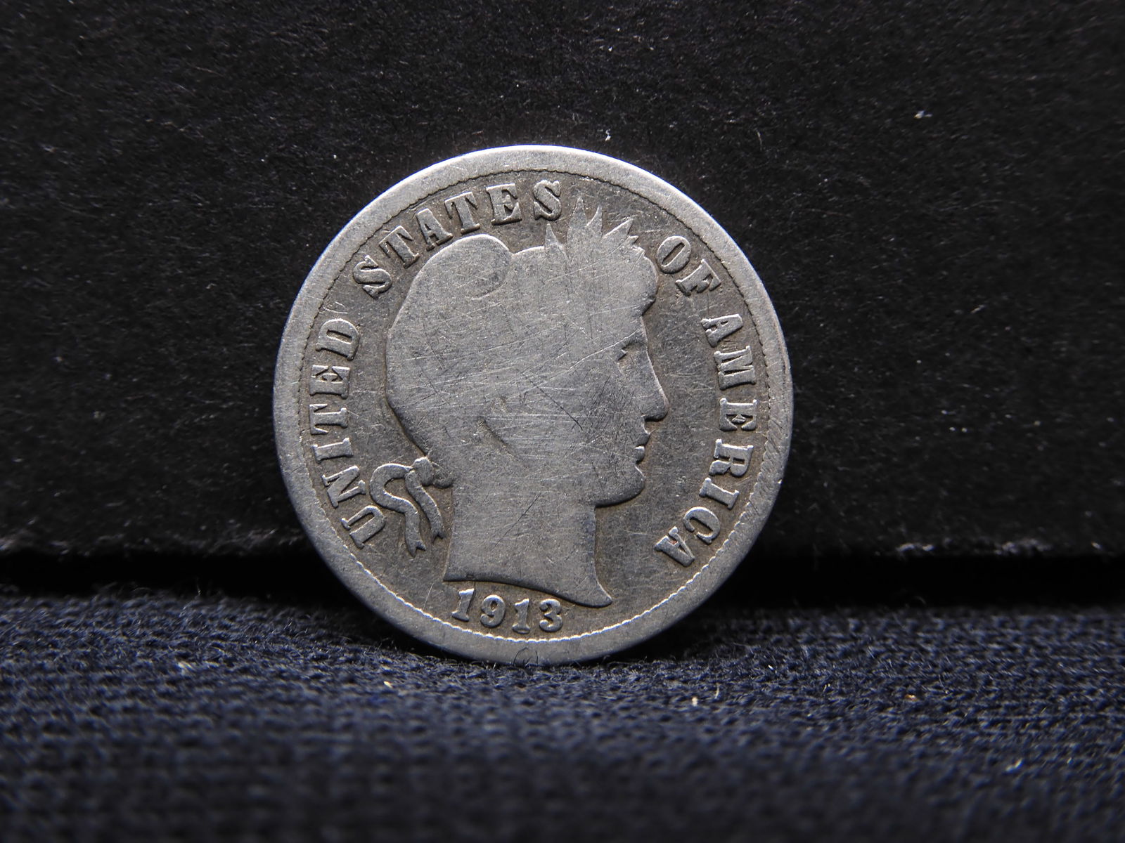 1913, 90% Silver, Barber Dime, 110 YRS Old! (1 of 2)