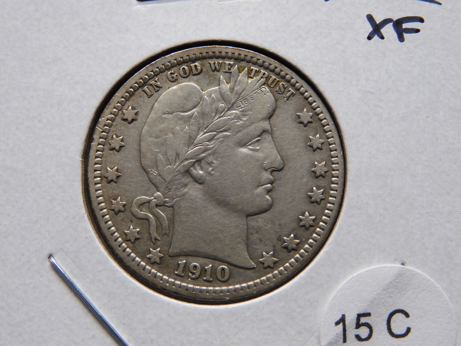 1910 Barber 25c. XF. (1 of 3)