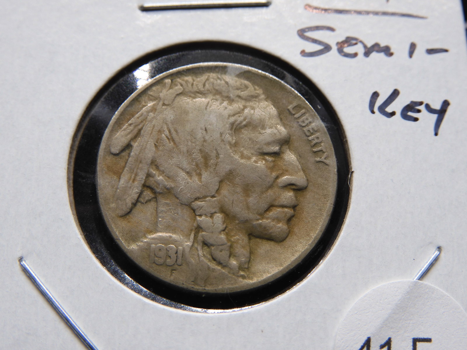 1931-S Buffalo Nickel. Semi-Key. (1 of 3)