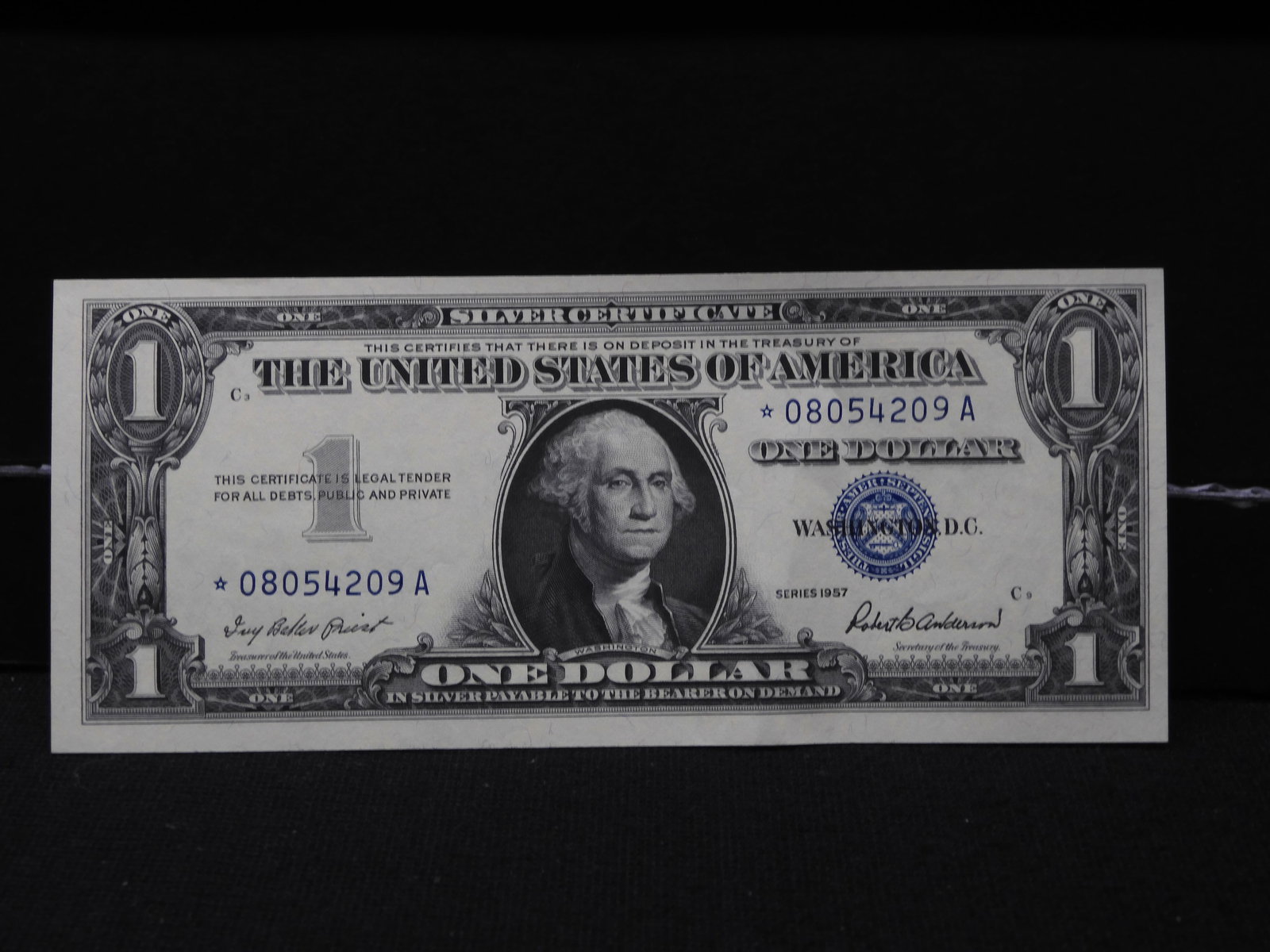 1957 - $1 Silver Certificate Star Replacement Note. Crisp UNC. (1 of 3)