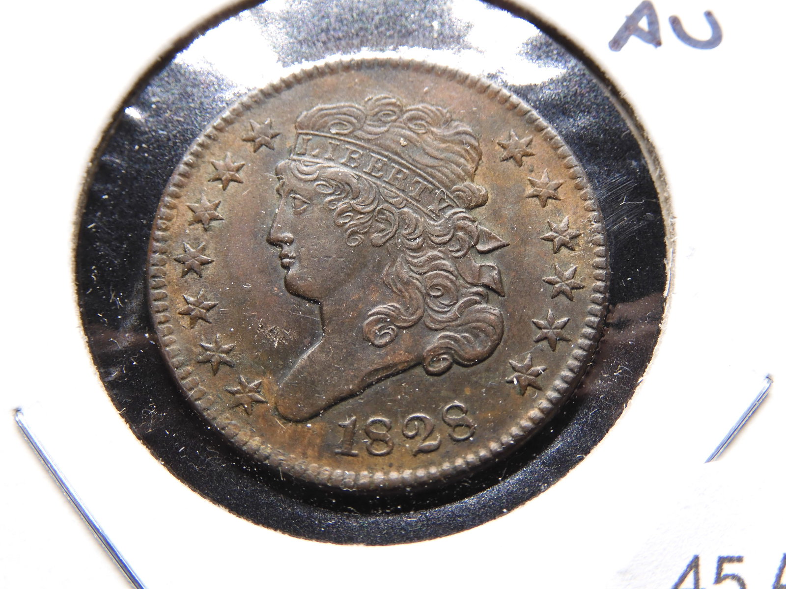 1828 Half Cent. AU. (1 of 3)