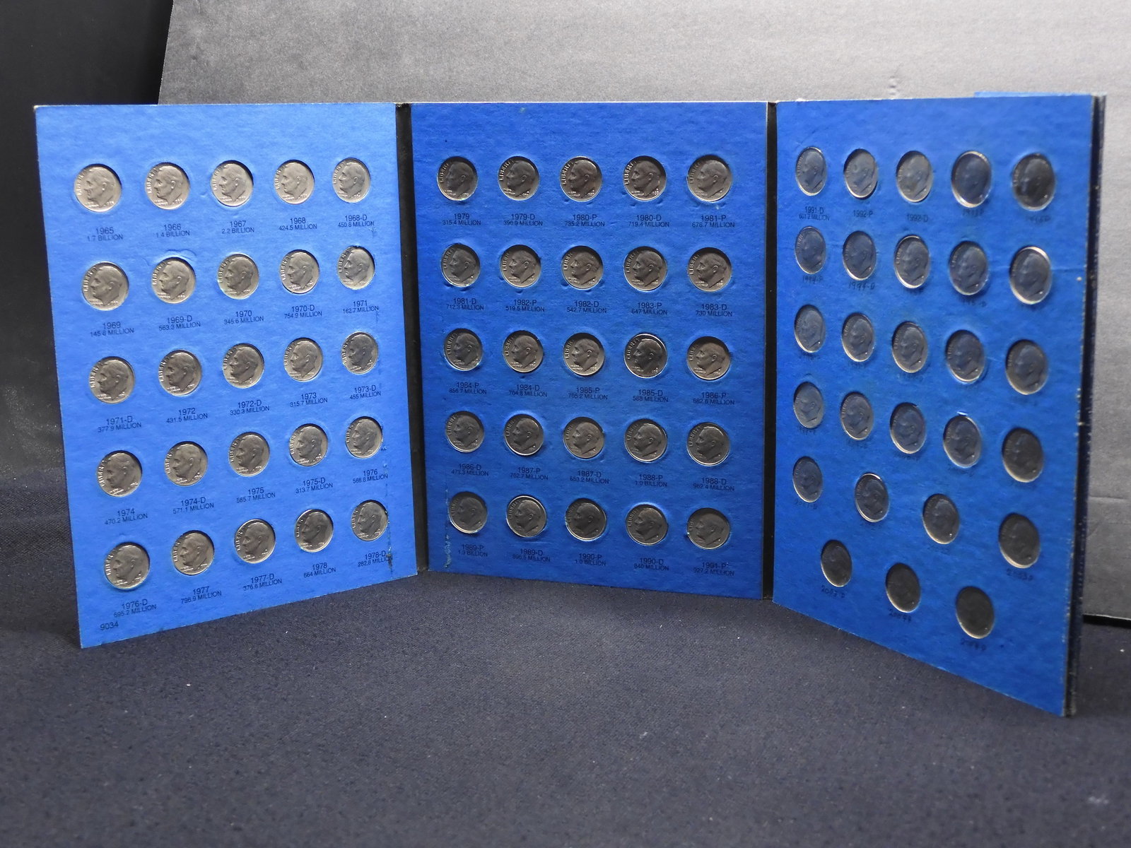 Whitman Roosevelt Dime Collection 1965-1992-D + Extras (78 Coins) Many CH BU+ (1 of 8)