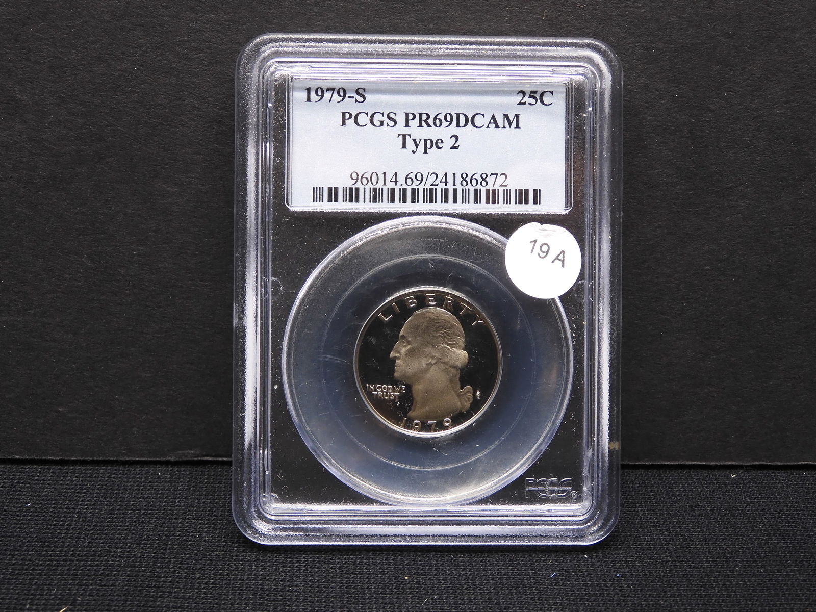 1979-S Washington Quarter.  Slabbed by PCGS (Top Grader) as Proof 69, Deep Cameo.  This is the Clear (1 of 4)