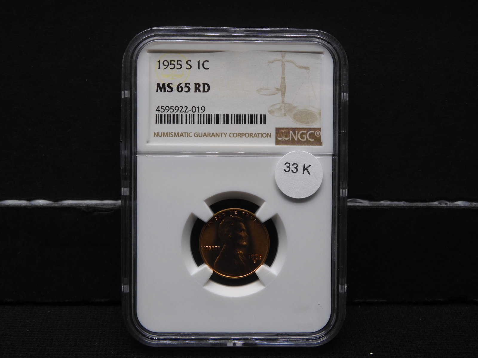 1955-S NGC MS 65 - Lincoln Wheat Cent (1 of 4)