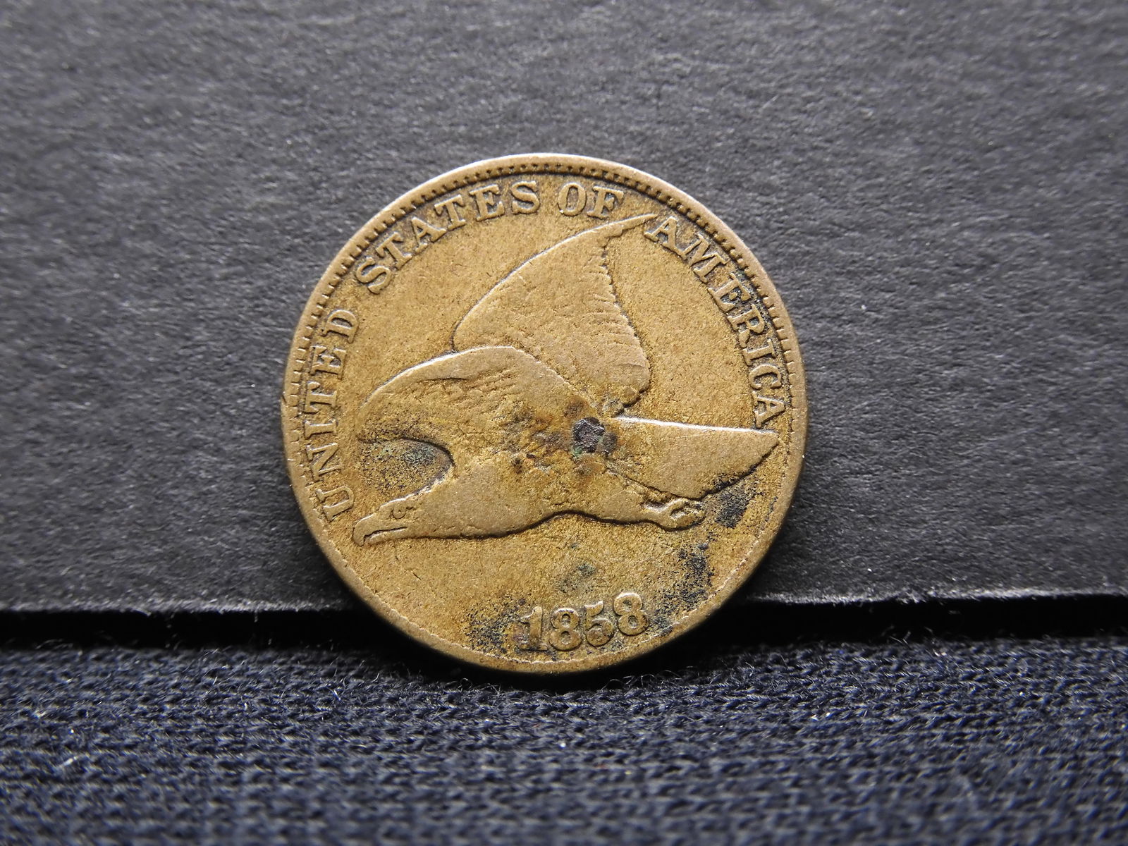 1858 Large Letters Flying Eagle Cent. (1 of 3)