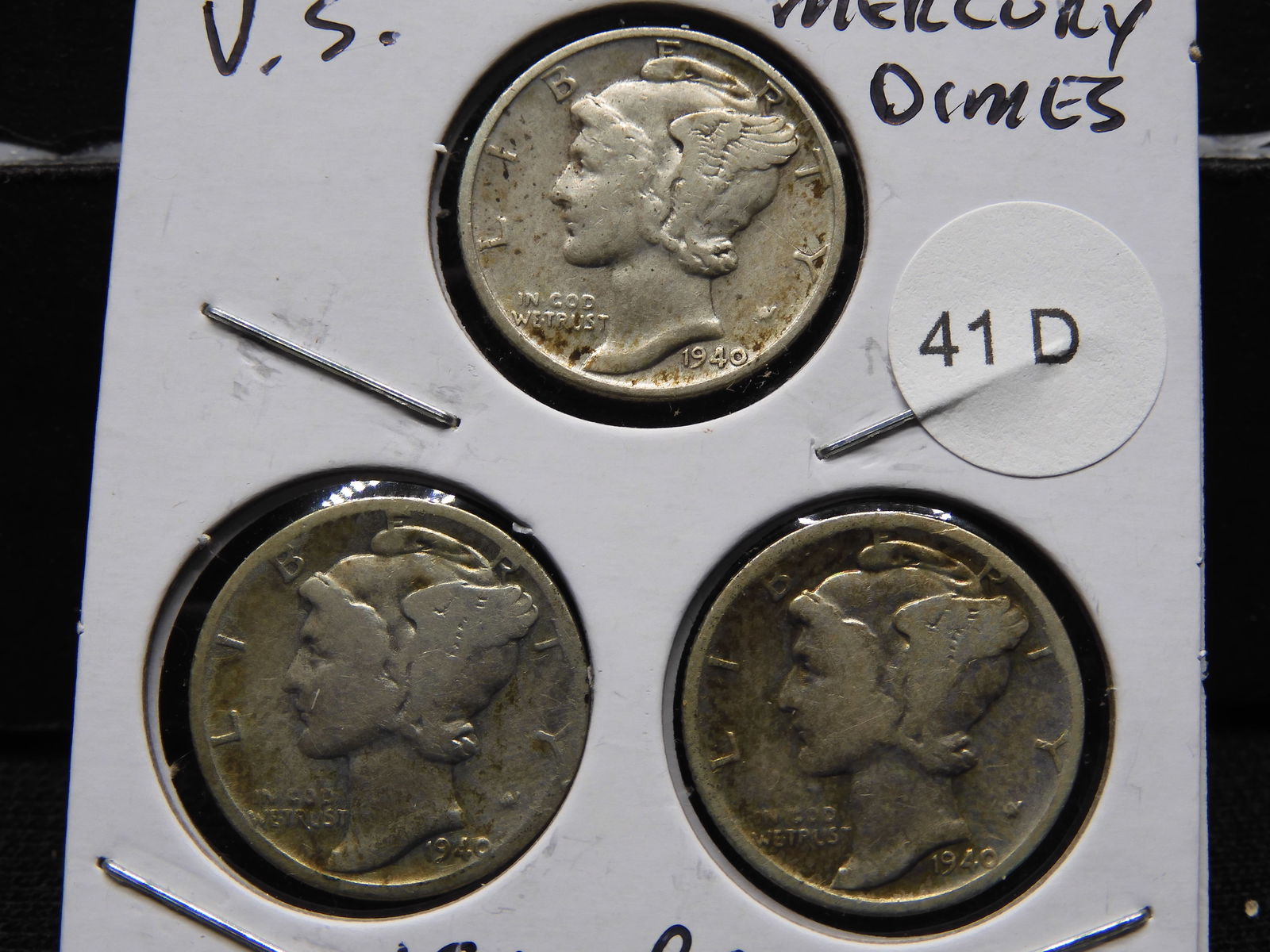 1940 P,D,S Silver Mercury Dimes - Complete Year Set! (1 of 3)