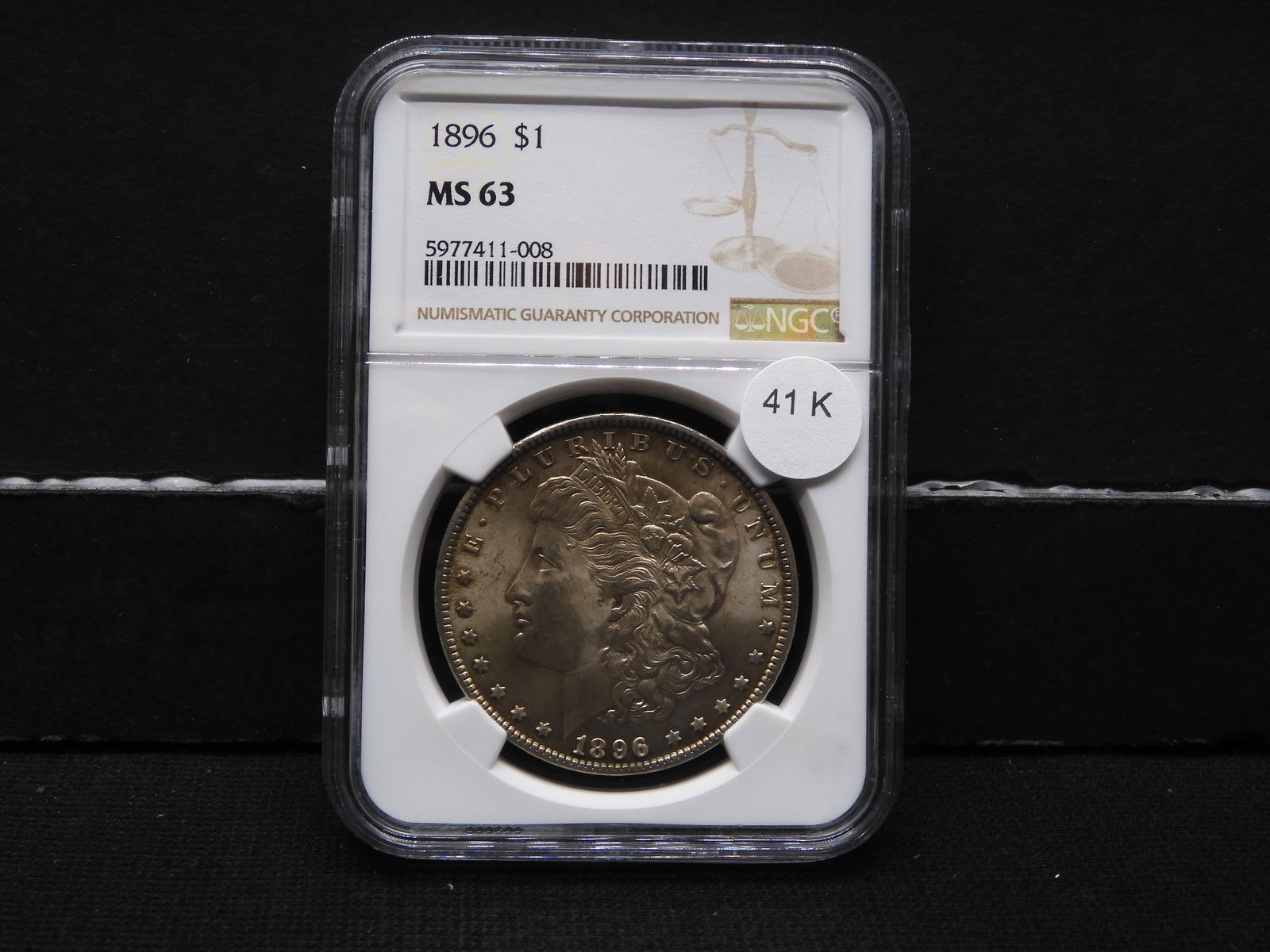 1896 (SILVER) NGC MS 63 - Morgan Dollar (1 of 4)