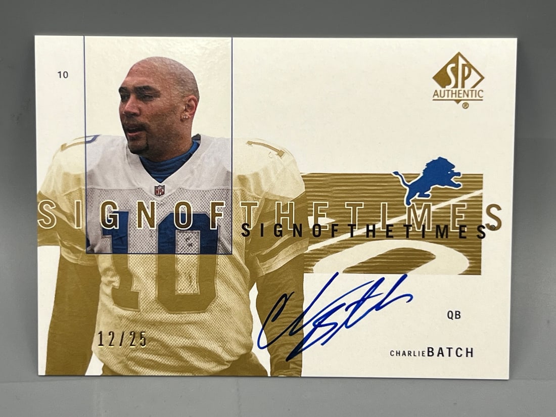 2001 SP Authentic Charlie Batch Sign of the Times Autograph Gold Parallel #12/25 (1 of 2)