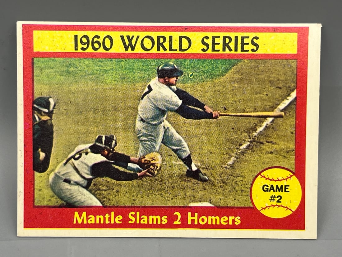 1961 Topps Mickey Mantle 60' World Series Slams 2 Homers #307 (1 of 2)