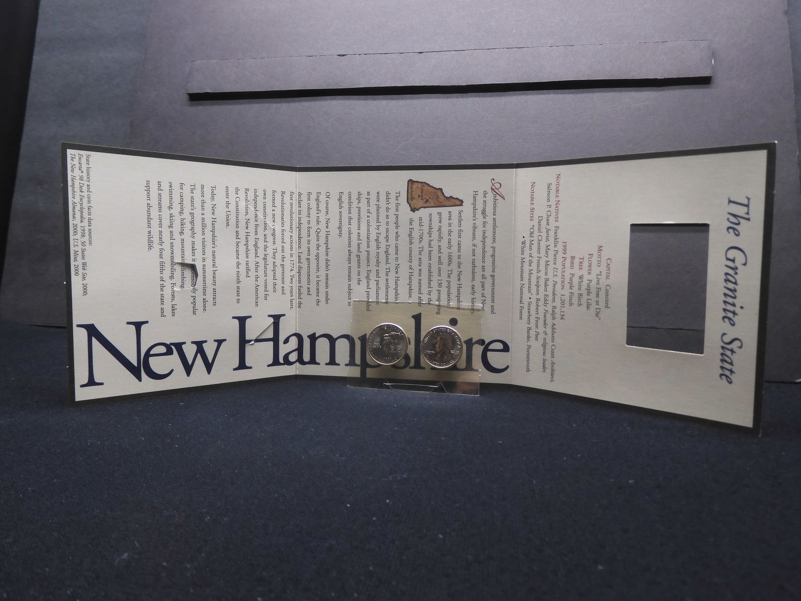 2000-P&D New Hampshire Statehood Quarters w/ History (1 of 5)
