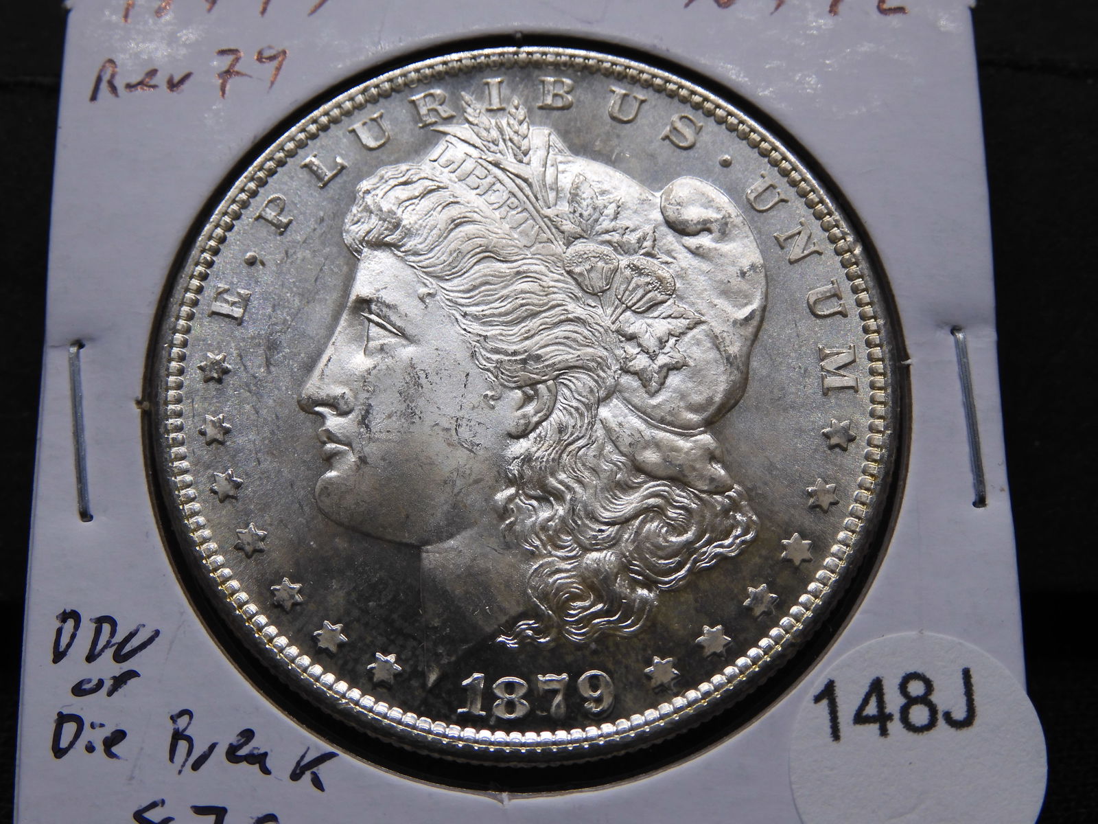 1879-S Morgan Dollar unc, prooflike, rev '79, DDO "879" (1 of 3)