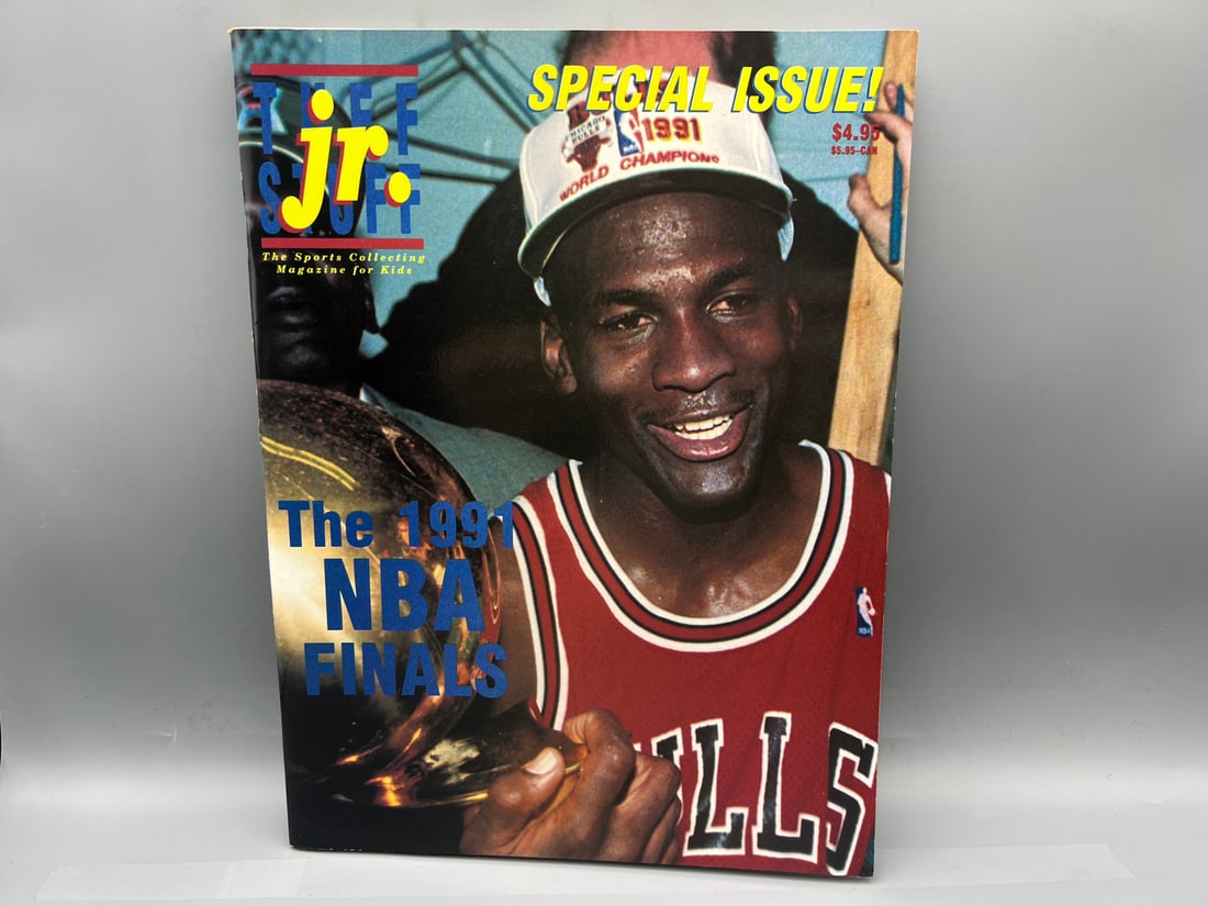 1991 Tuff Stuff Jr. Special Issue Magazine W/ Uncut Cards Inside - Michael Jordan cards and poster (1 of 8)