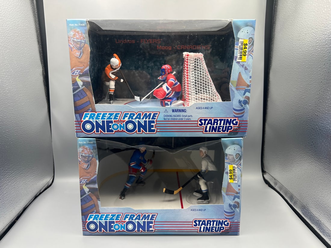 1997 Kenner Starting Lineups Freeze Frame One On One Lindros Vs. Moog & Gretzky Vs. Bure (1 of 5)