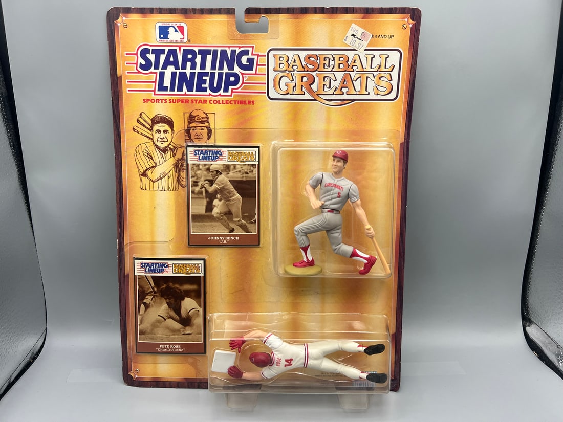 1989 Kenner Starting Lineup Baseball Greats Pete Rose & Johnny Bench (1 of 2)