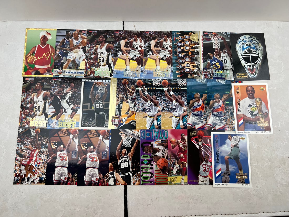 Lot of (25) Assorted Basketball & Hockey Star Player Cards - Varying Conditions - Michael Jordan, (1 of 5)