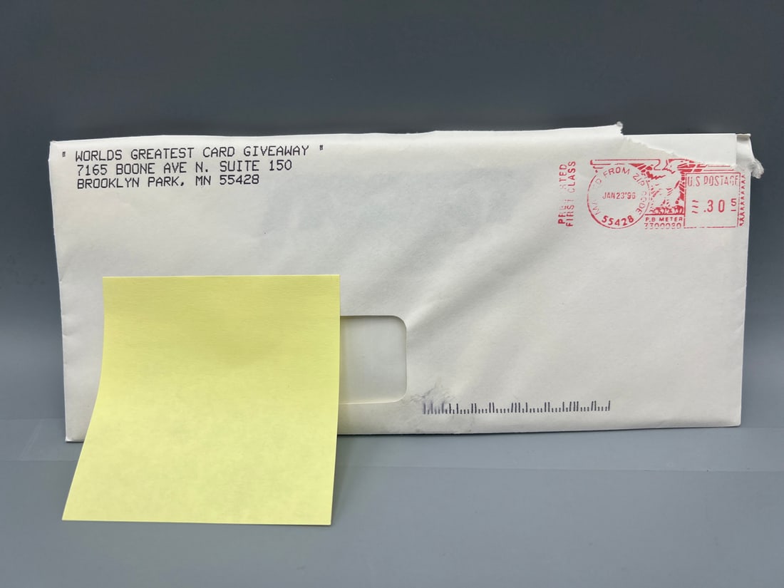 1996 Treat/Walmart World's Greatest Card Giveaway T206 Honus Wagner 2nd Prize Winner Calling Card (1 of 4)