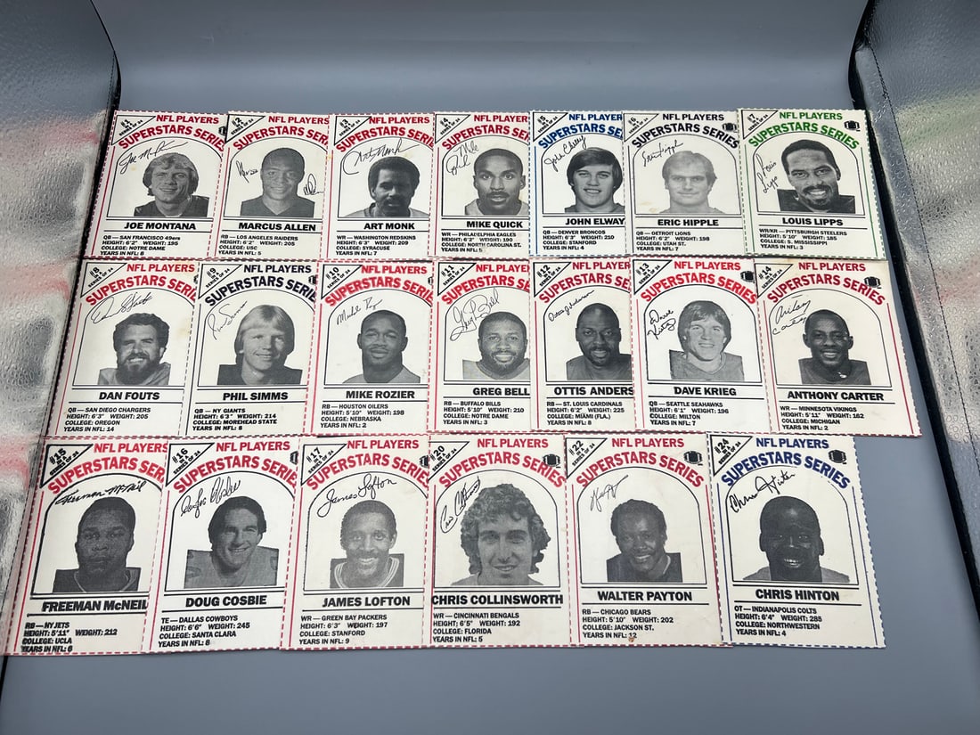 1986 Dairy Pak NFL Players Superstar Series Football Near Complete Set - 20 of 24 cards - Joe (1 of 5)