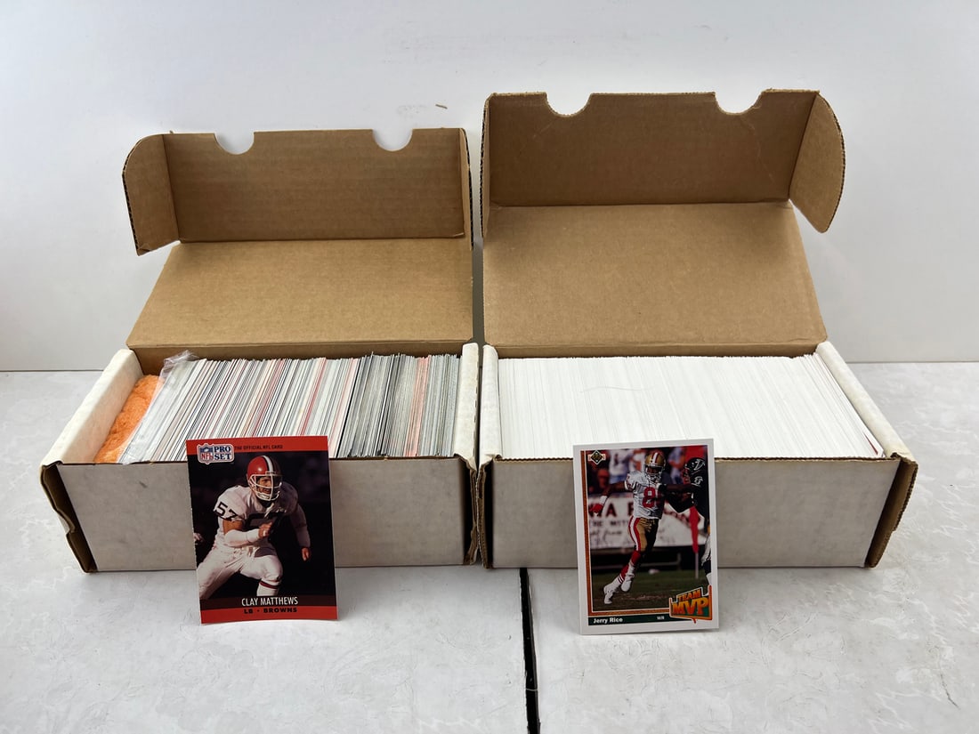 1990 Pro Set Series 2 Football Set & 1991 Upper Deck Low Series Football Set - Not Checked For: 1990 Pro Set Series 2 Football Set & 1991 Upper Deck Low Series Football Set - Not Checked For Completeness