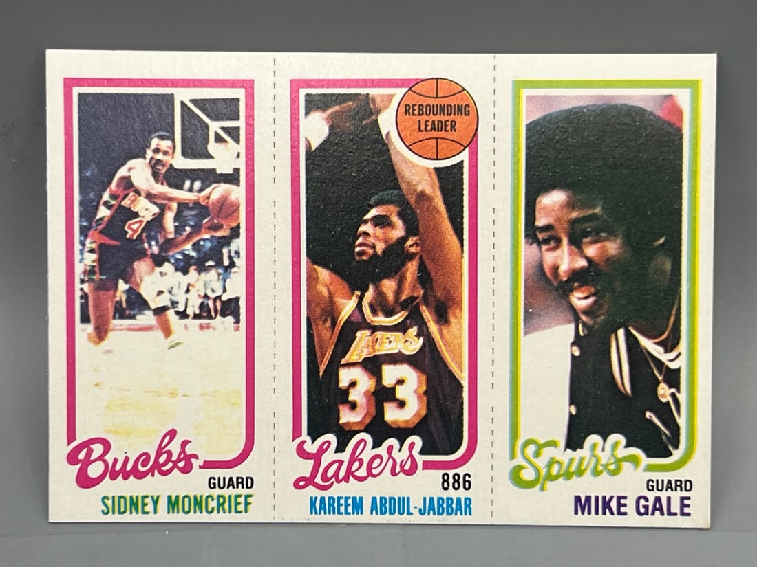 1980 Topps Mike Gale #207, Kareem Abdul Jabbar #133, & Sidney Moncrief #151: 1980 Topps Mike Gale #207, Kareem Abdul Jabbar #133, & Sidney Moncrief #151