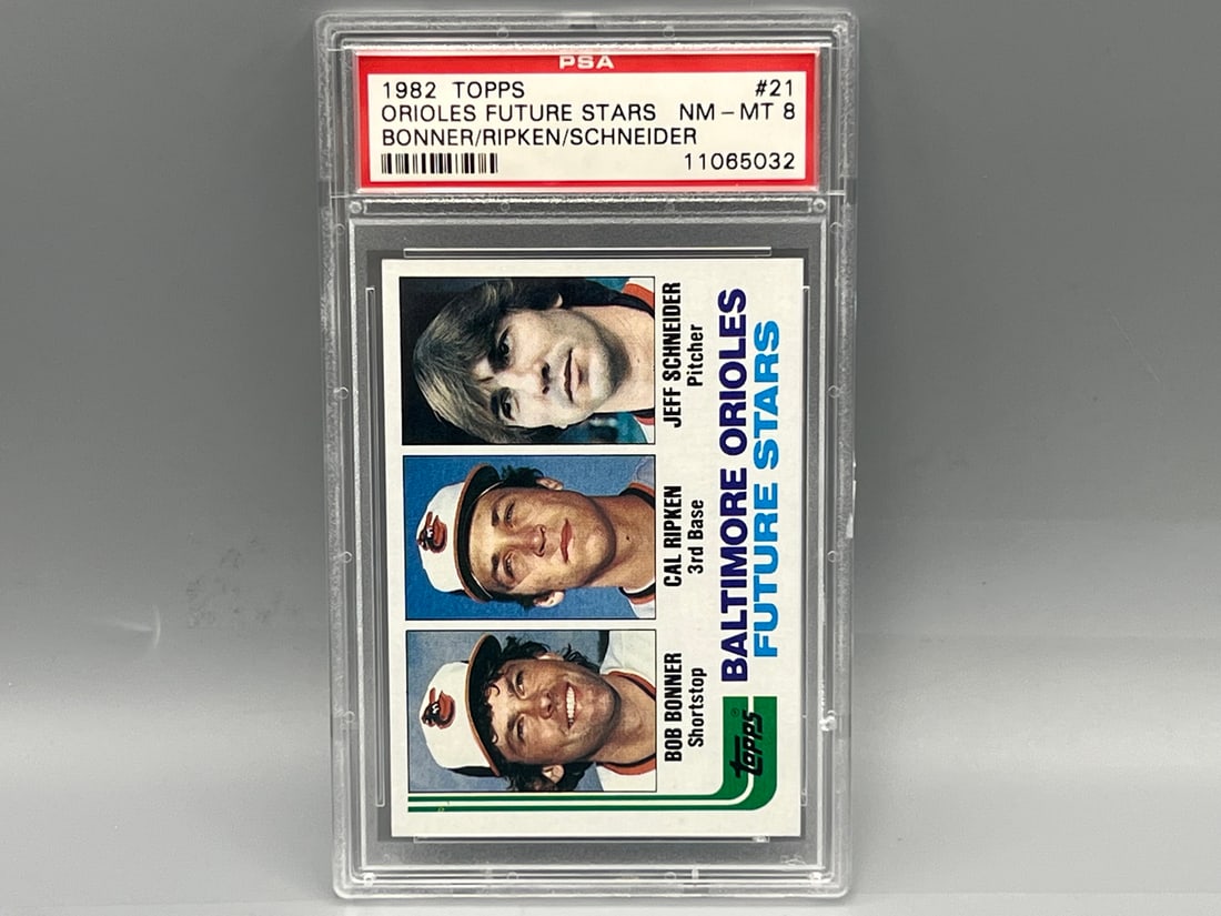 1982 Topps Cal Ripken Jr. RC #21 PSA NM-MT 8 (1 of 2)