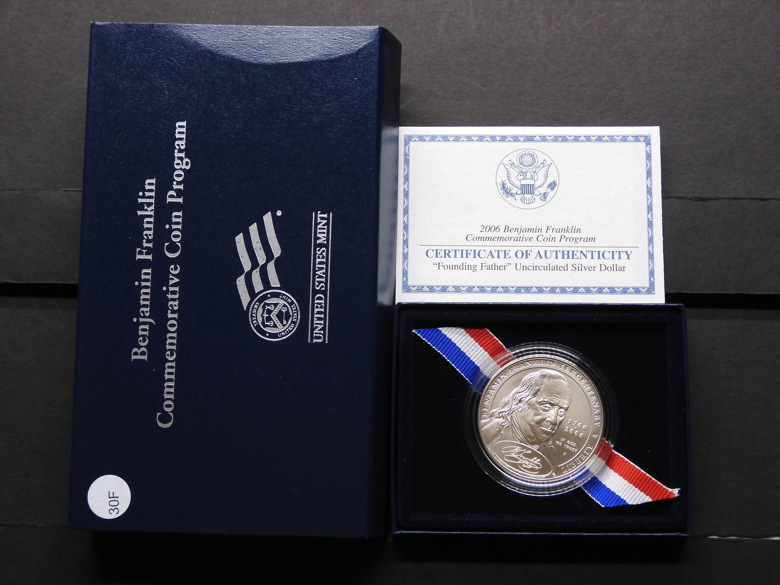 2006-P Benjamin Franklin  Proof Silver Dollar Commemorative Coin in OGP w/ COA (1 of 4)