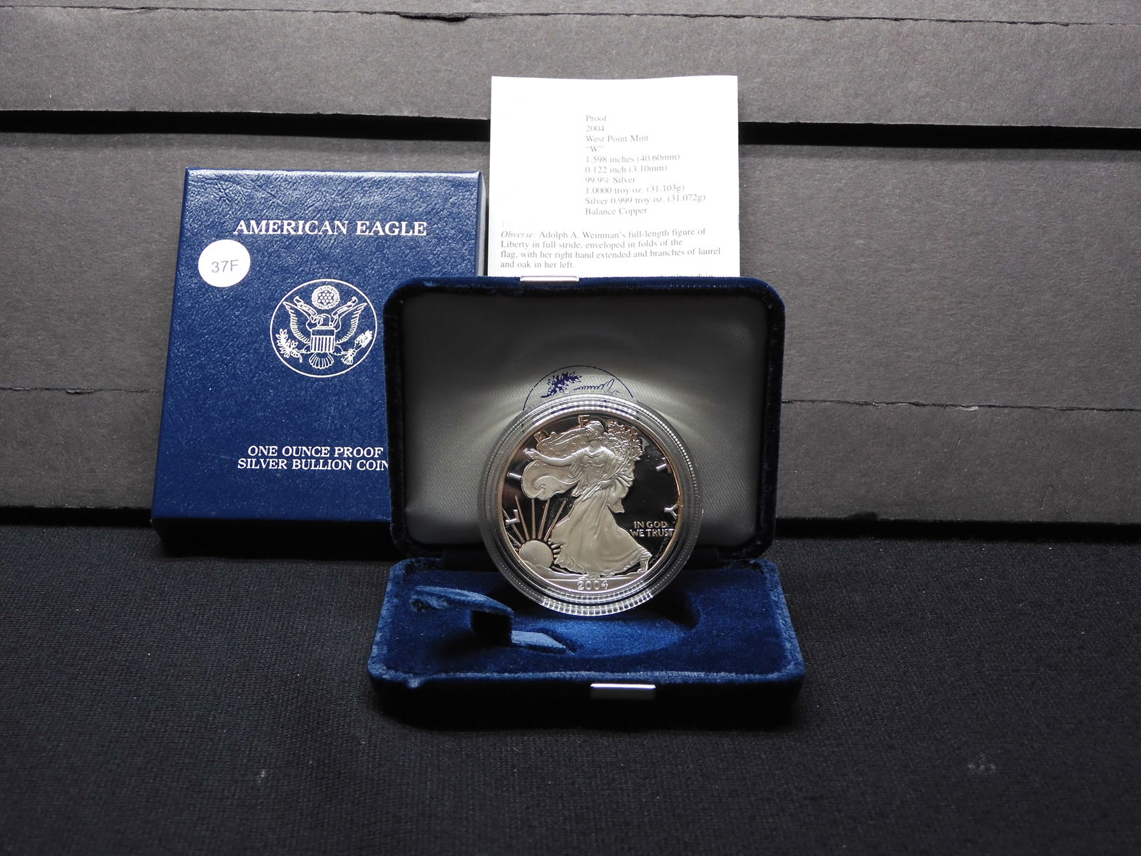 2004-W  American Silver Eagle in OGP w/COA (1 of 4)