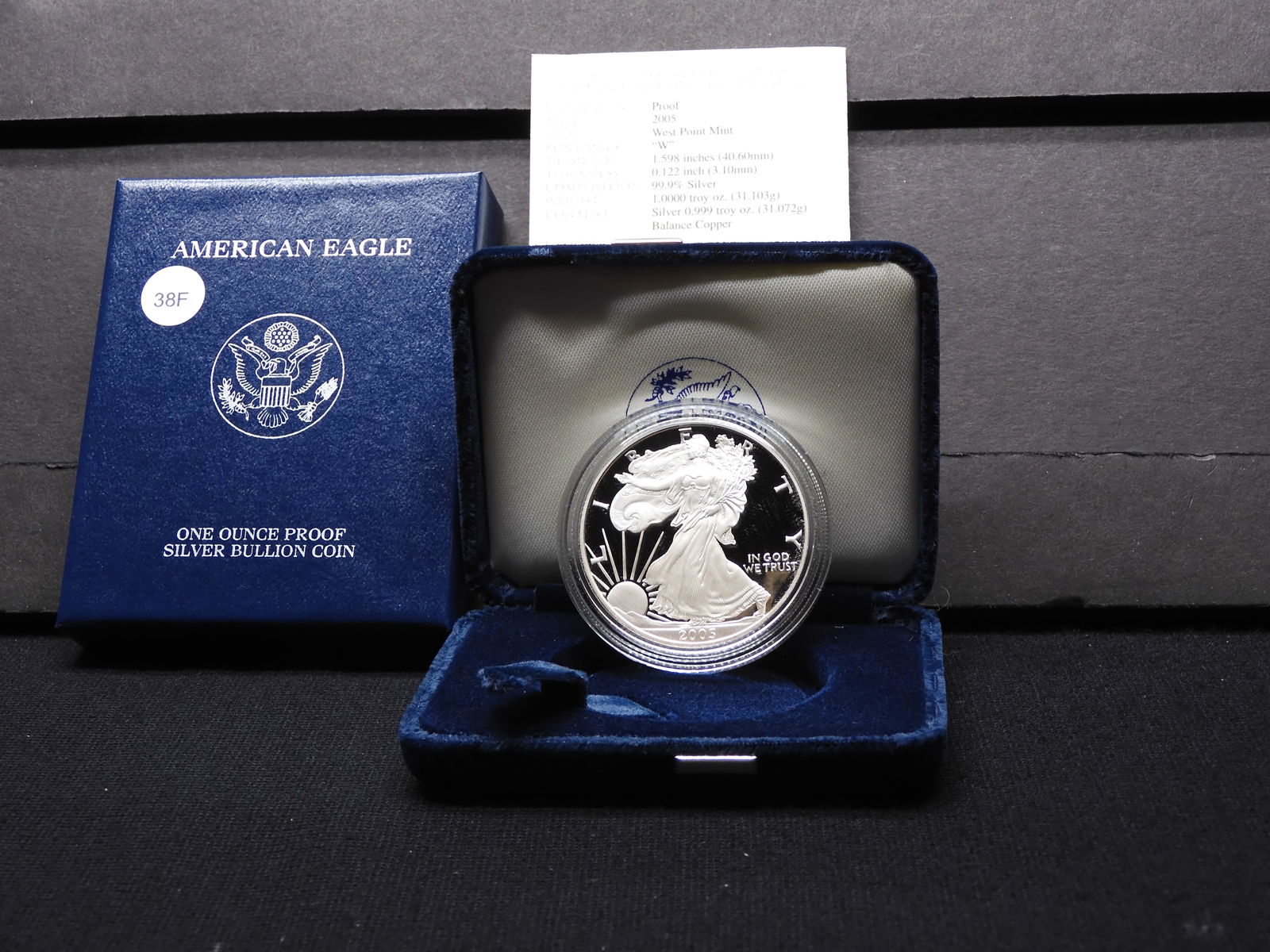 2005-W  American Silver Eagle in OGP w/COA (1 of 4)