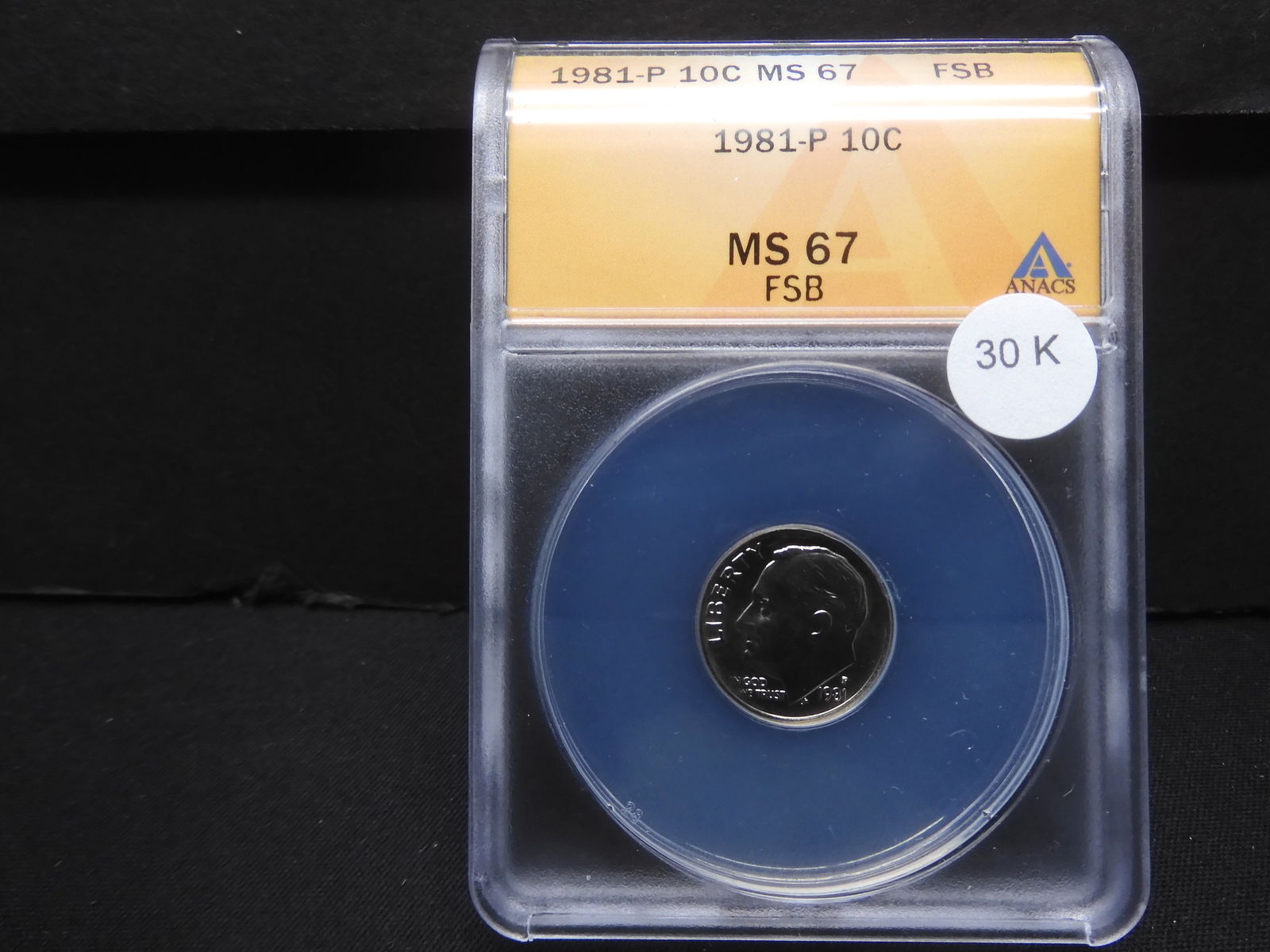 1981-P ANACS MS 67 FSB - Roosevelt Dime - High Grade Variety Coin (1 of 4)