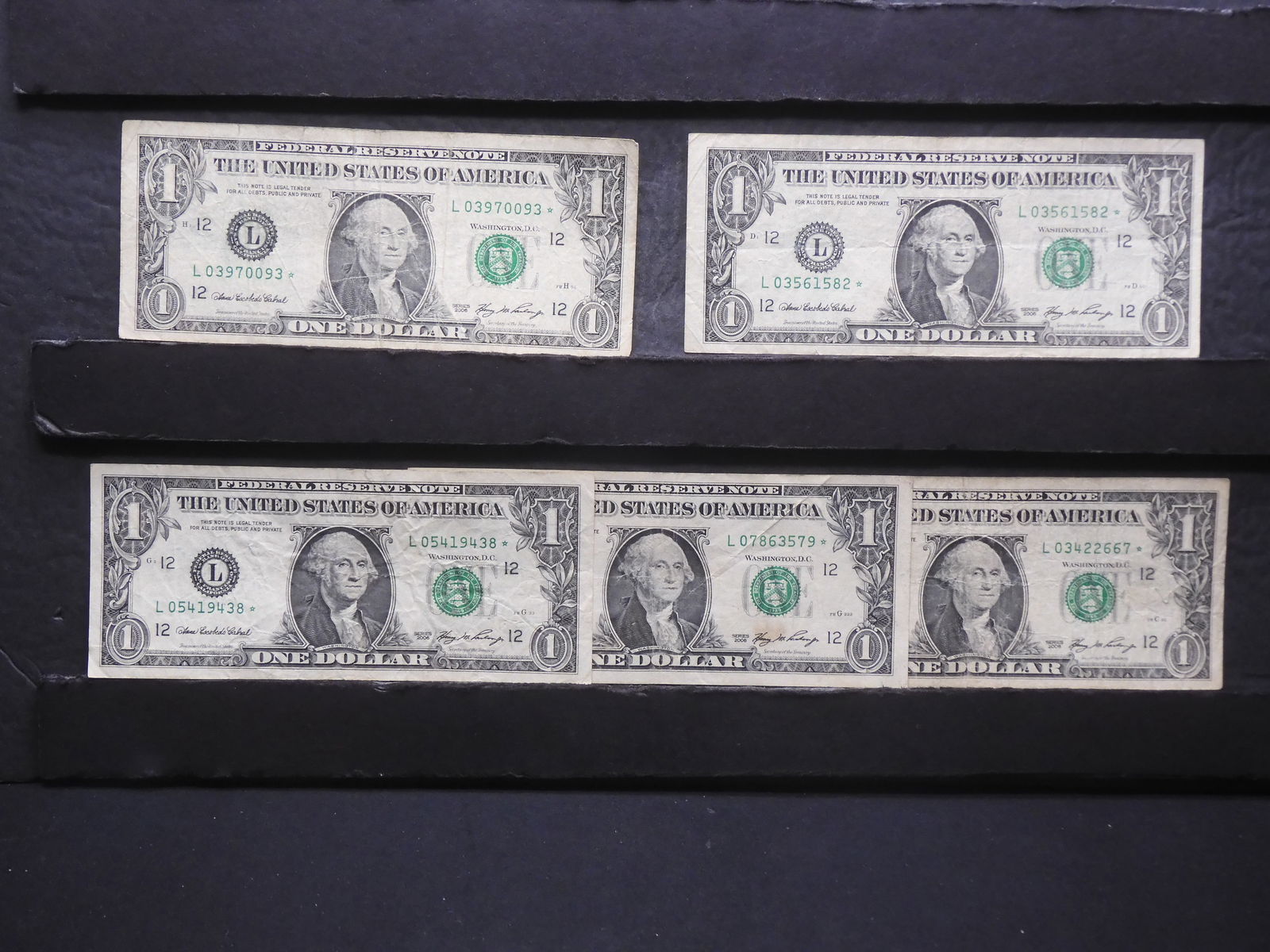(5) 2006 $1 Federal Reserve STAR NOTES (1 of 7)